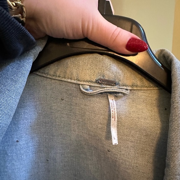 Free People Pearl Jean Jacket in Large - Picture 4 of 5